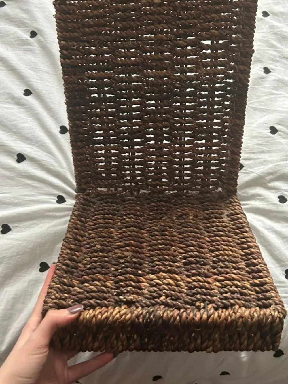 West Elm Wicker Woven L Shaped Shelf